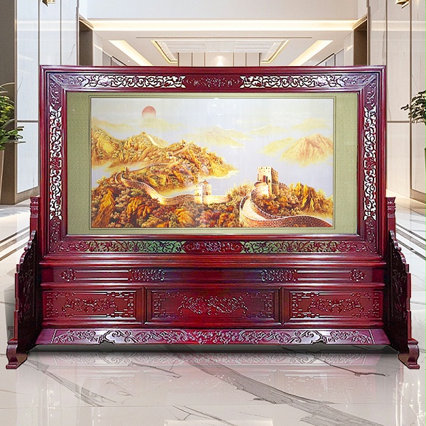 双面绣大屏风摆件