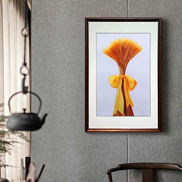 玄关装饰画——手工刺绣大麦图《穗穗平安》