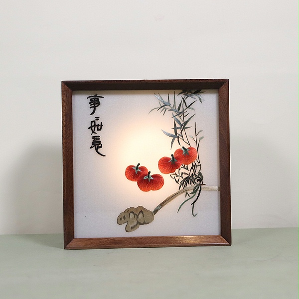 事事如意刺绣小夜灯