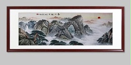 手工刺绣客厅装饰画