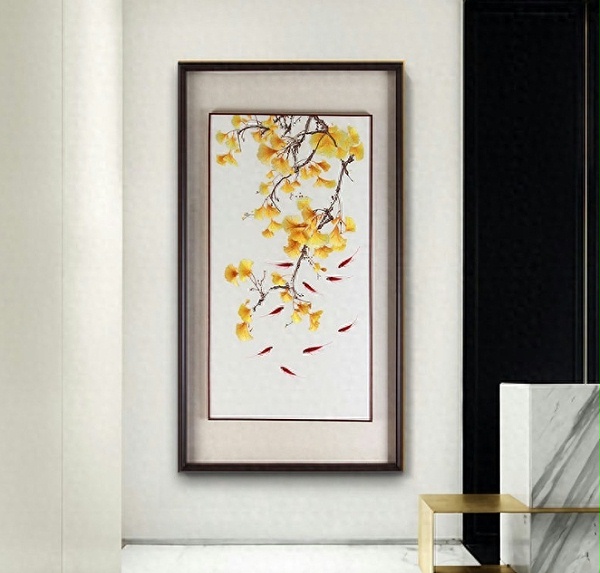 手工刺绣玄关画《金玉满堂》