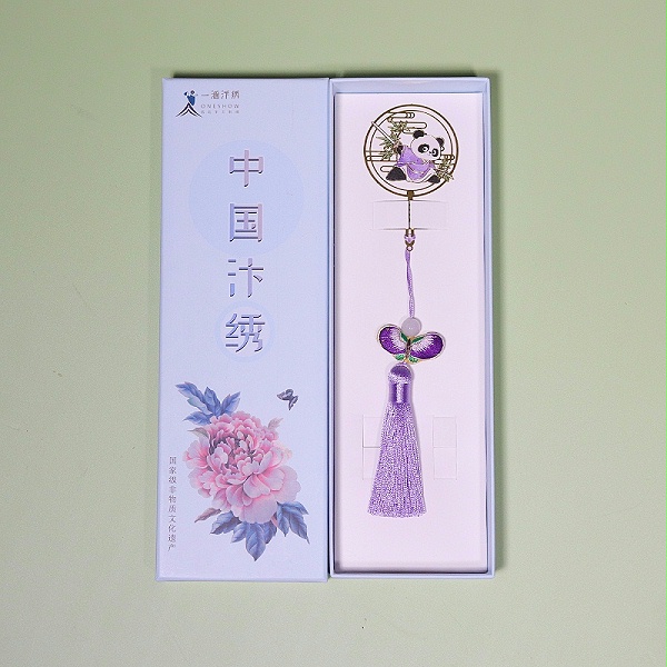 手工刺绣国风书签