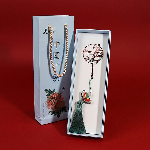 手工刺绣黄铜书签