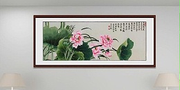 手工刺绣客厅装饰画