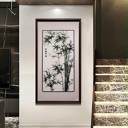 一进门玄关挂什么画吉祥？这些汴绣玄关装饰画，能让你家成为“福宅”
