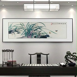 茶室挂什么样的装饰画比较好？这3款汴绣挂画装饰起来太好看！