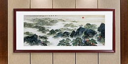 一涵汴绣手工刺绣山水画