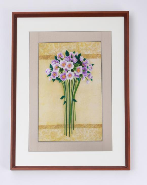 手工刺绣挂画-小雏菊