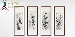 客厅画挂竹子 平安吉祥