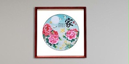手工刺绣餐厅装饰画