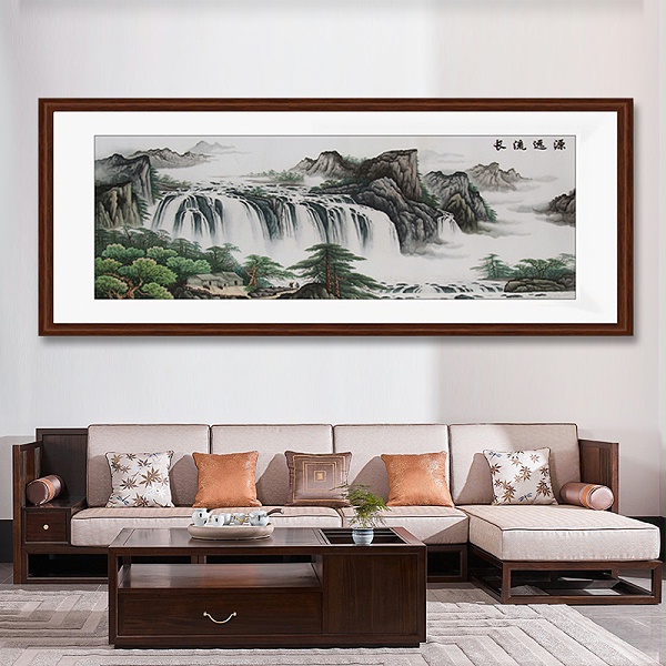 公司乔迁开业礼品推荐：手工刺绣装饰画《源远流长》